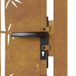 Corten acél, bambusz mintás kerti kapu 100x200 cm