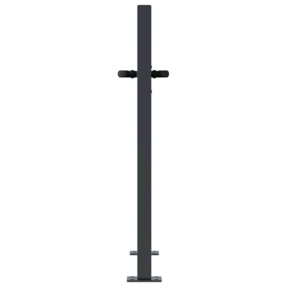 antracit színű acél kerti kapu 100x75 cm, négyzet alakú kivitelben