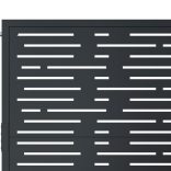 antracit színű acél kerti kapu 100x75 cm, négyzet alakú kivitelben