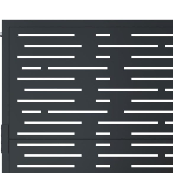 antracit színű, négyzet alakú acél kerti kapu 100x100 cm