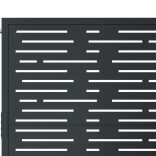 antracit színű acél kerti kapu 100x175 cm, négyzet alakú kivitelben