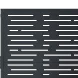 antracit színű acél kerti kapu 100x200 cm, négyzet alakú kivitelben