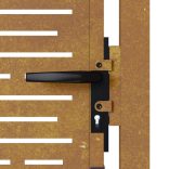 Corten acél kerti kapu 100x175 cm, négyzet alakú kivitelben