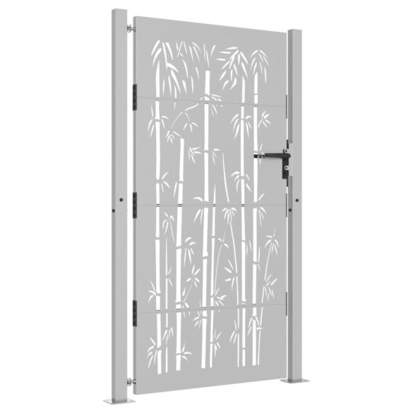 Corten acél, bambusz mintás kerti kapu 100x200 cm