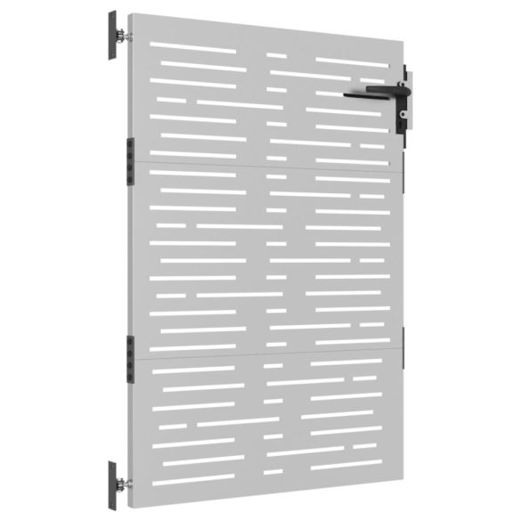 négyszögmintás corten acél kerti kapu 85 x 125 cm