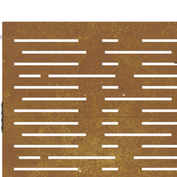 Corten acél kerti kapu 100x150 cm, négyzet alakú kivitelben