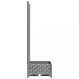 világosszürke PP rácsos kerti ültetőláda 40 x 40 x 121,5 cm