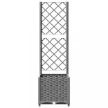 világosszürke PP rácsos kerti ültetőláda 40 x 40 x 136 cm