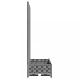 világosszürke PP rácsos kerti ültetőláda 80 x 40 x 121,5 cm