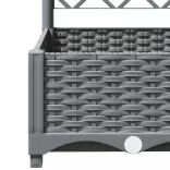 világosszürke PP rácsos kerti ültetőláda 80 x 40 x 121,5 cm
