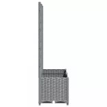 világosszürke PP rácsos kerti ültetőláda 80 x 40 x 136 cm