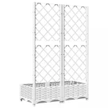 fehér polipropilén rácsos kerti ültetőláda 80 x 40 x 121,5 cm