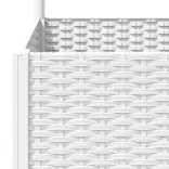 fehér PP rácsos kerti ültetőláda 80 x 40 x 136 cm