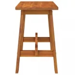 téglalap alakú tömör akácfa ülőke 45 x 29 x 45 cm