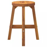 kerek barna tömör akácfa ülőke 38 x 38 x 45 cm