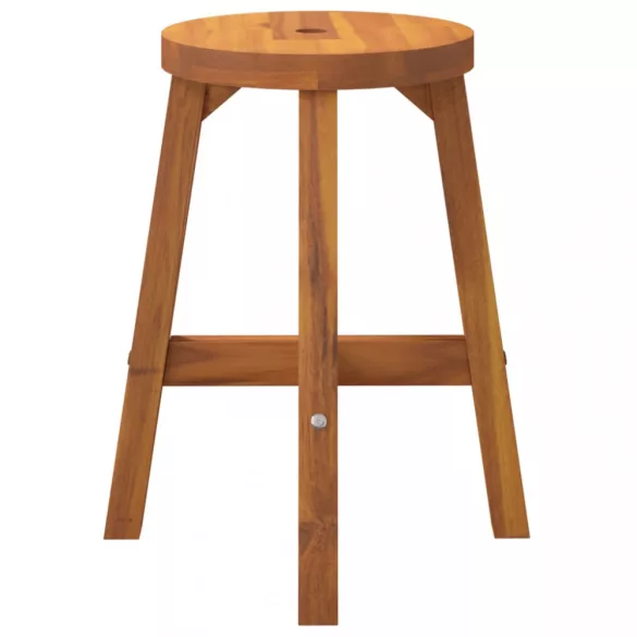 kerek barna tömör akácfa ülőke 38 x 38 x 45 cm