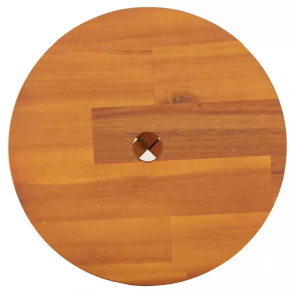 kerek barna tömör akácfa ülőke 38 x 38 x 45 cm