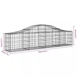 íves horganyzott vas gabion kosár 200x30x40/60 cm