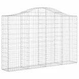 íves horganyzott vas gabion kosár 200x30x120/140 cm