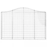 íves horganyzott vas gabion kosár 200x30x120/140 cm