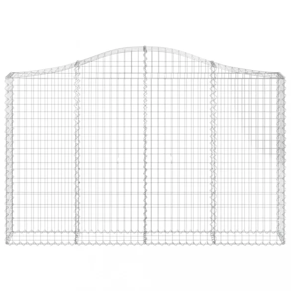 íves horganyzott vas gabion kosár 200x30x120/140 cm