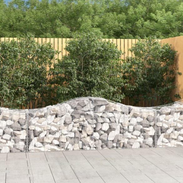 íves horganyzott vas gabion kosár 200x50x60/80 cm