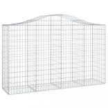 íves horganyzott vas gabion kosár 200x50x120/140 cm