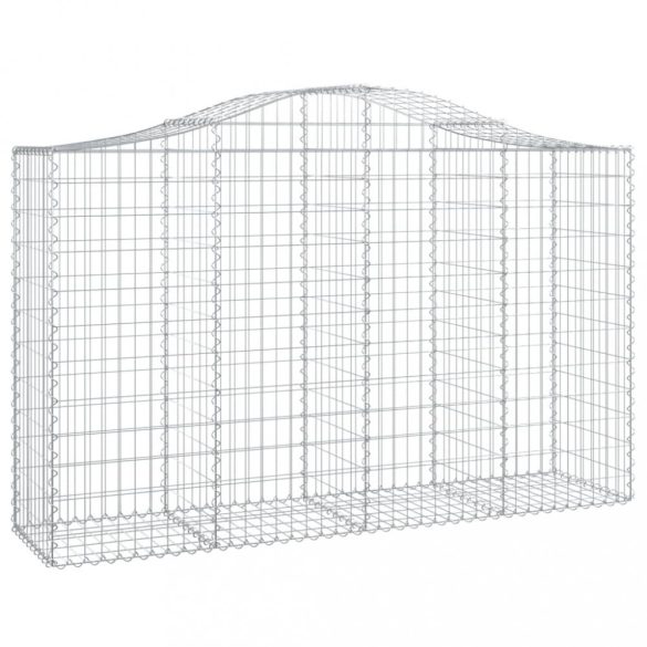 íves horganyzott vas gabion kosár 200x50x120/140 cm