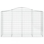 íves horganyzott vas gabion kosár 200x50x120/140 cm