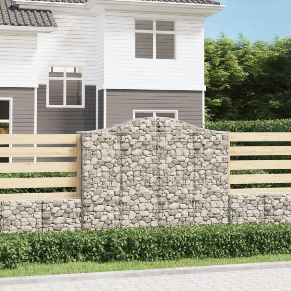 íves horganyzott vas gabion kosár 200x50x160/180 cm