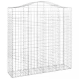 íves horganyzott vas gabion kosár 200x50x200/220 cm
