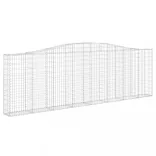 íves horganyzott vas gabion kosár 400x30x120/140 cm