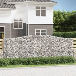 íves horganyzott vas gabion kosár 400x30x140/160 cm