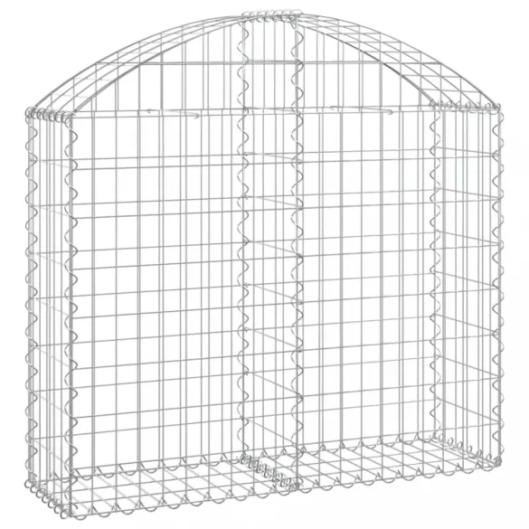 íves horganyzott vas gabion kosár 100x30x80/100 cm