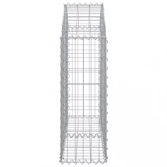 íves horganyzott vas gabion kosár 100x30x80/100 cm
