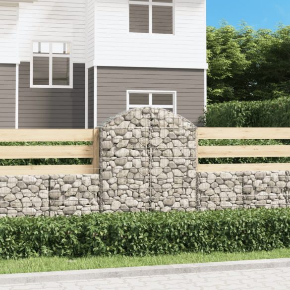 íves horganyzott vas gabion kosár 100x30x120/140 cm