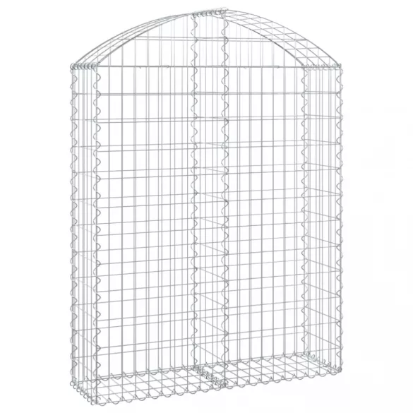 íves horganyzott vas gabion kosár 100x30x120/140 cm