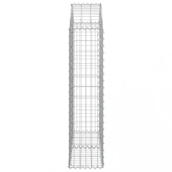íves horganyzott vas gabion kosár 100x30x120/140 cm