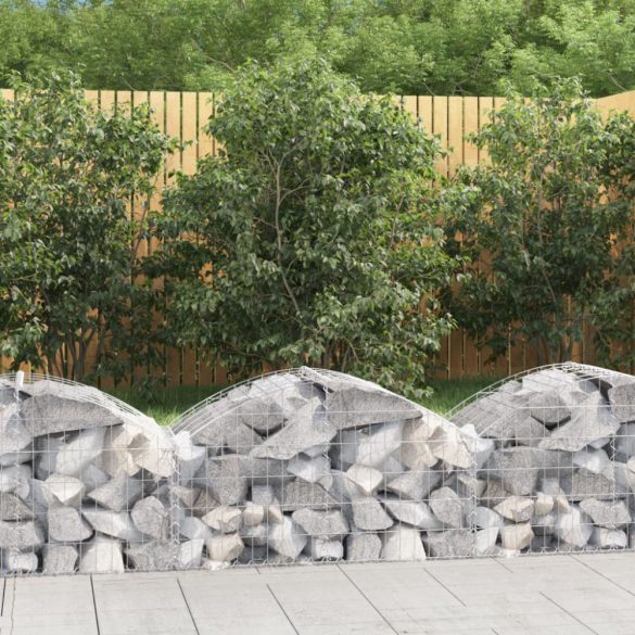 íves horganyzott vas gabion kosár 100x50x40/60 cm