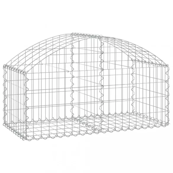 íves horganyzott vas gabion kosár 100x50x40/60 cm
