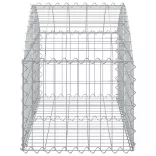 íves horganyzott vas gabion kosár 100x50x40/60 cm