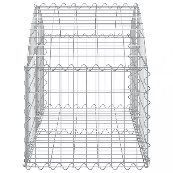 íves horganyzott vas gabion kosár 100x50x40/60 cm