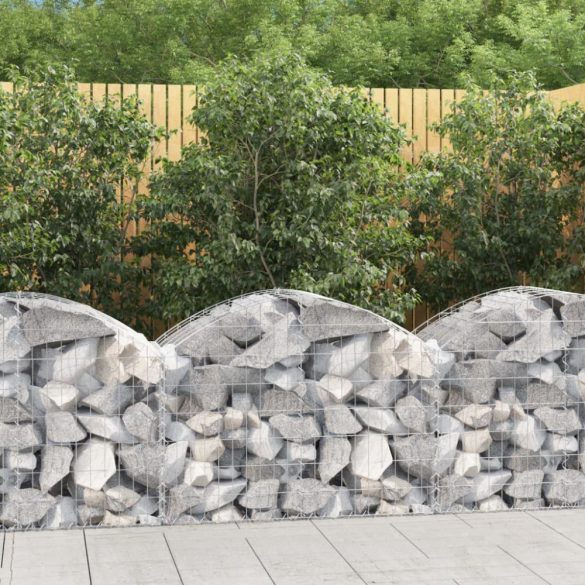 íves horganyzott vas gabion kosár 100x50x60/80 cm