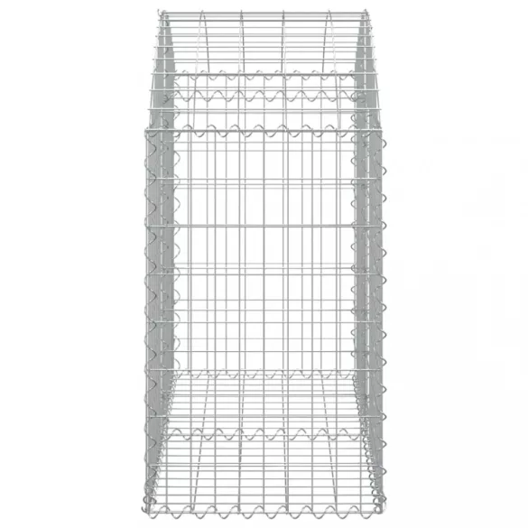íves horganyzott vas gabion kosár 100x50x80/100 cm