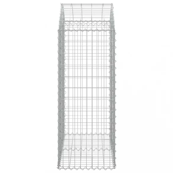 íves horganyzott vas gabion kosár 100x50x120/140 cm