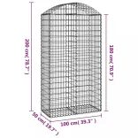 íves horganyzott vas gabion kosár 100x50x180/200 cm