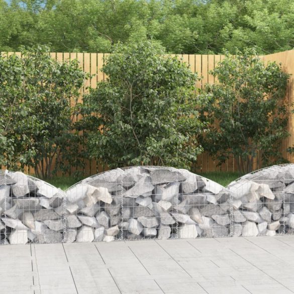 íves horganyzott vas gabion kosár 150x30x40/60 cm