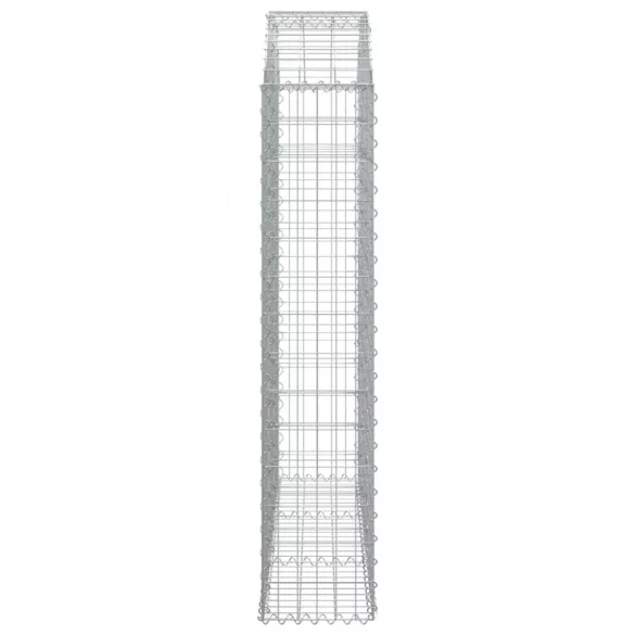 íves horganyzott vas gabion kosár 150x30x140/160 cm