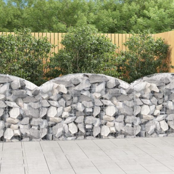 íves horganyzott vas gabion kosár 150x50x80/100 cm