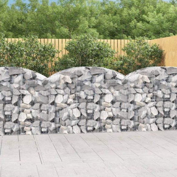 íves horganyzott vas gabion kosár 150x50x100/120 cm